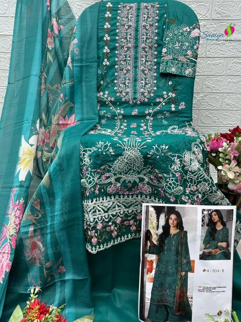 Saniya 7214 catalog rj attire pakistani suits wholesaler