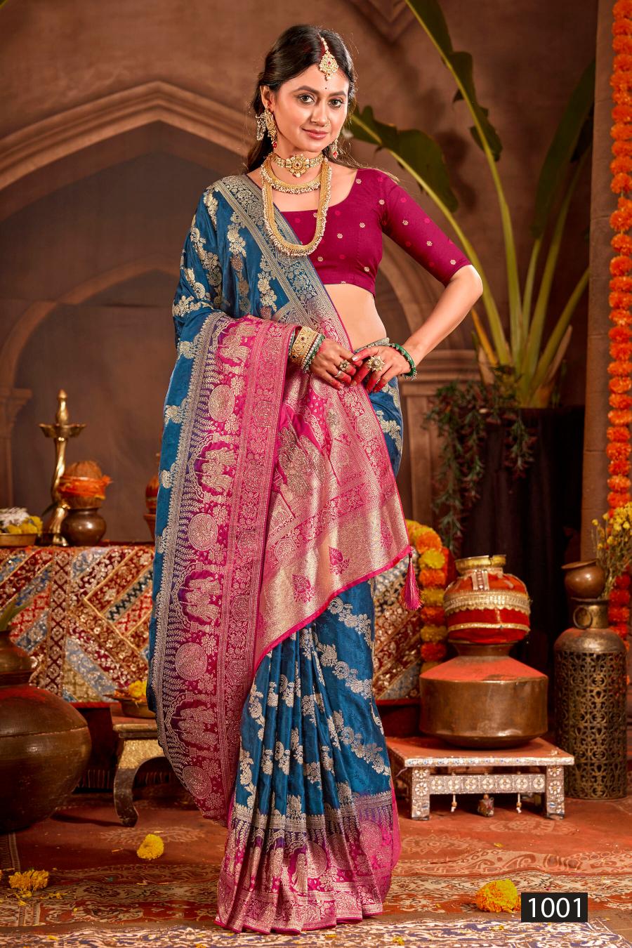 Saroj Ladli betiya satin saroski vol.1 Silk saree in surat with price wholesale