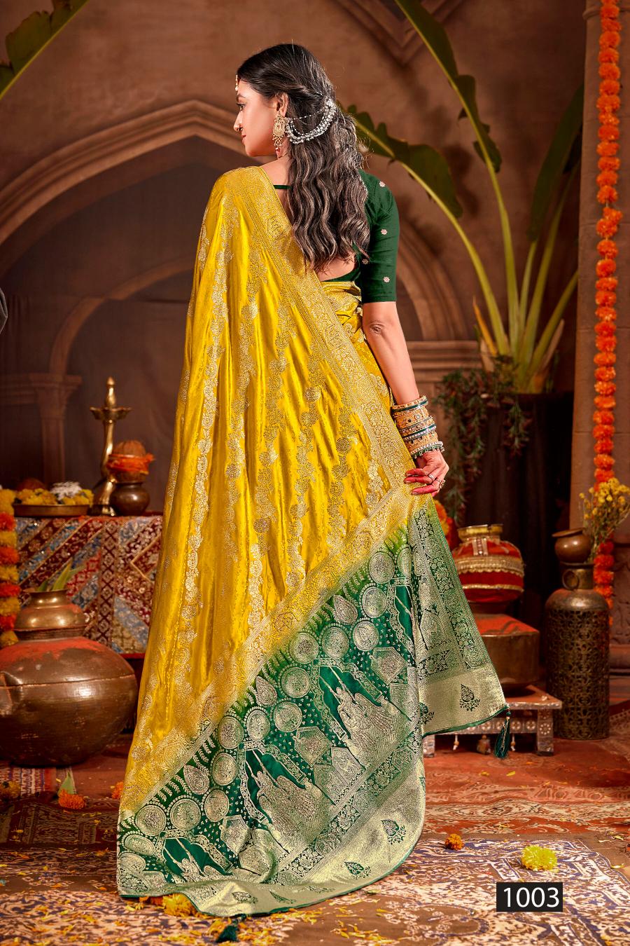 Saroj Ladli betiya satin saroski vol.1 Silk saree in surat with price wholesale