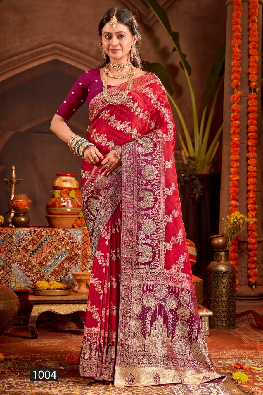 Saroj Ladli betiya satin saroski vol.1 Silk saree in surat with price wholesale