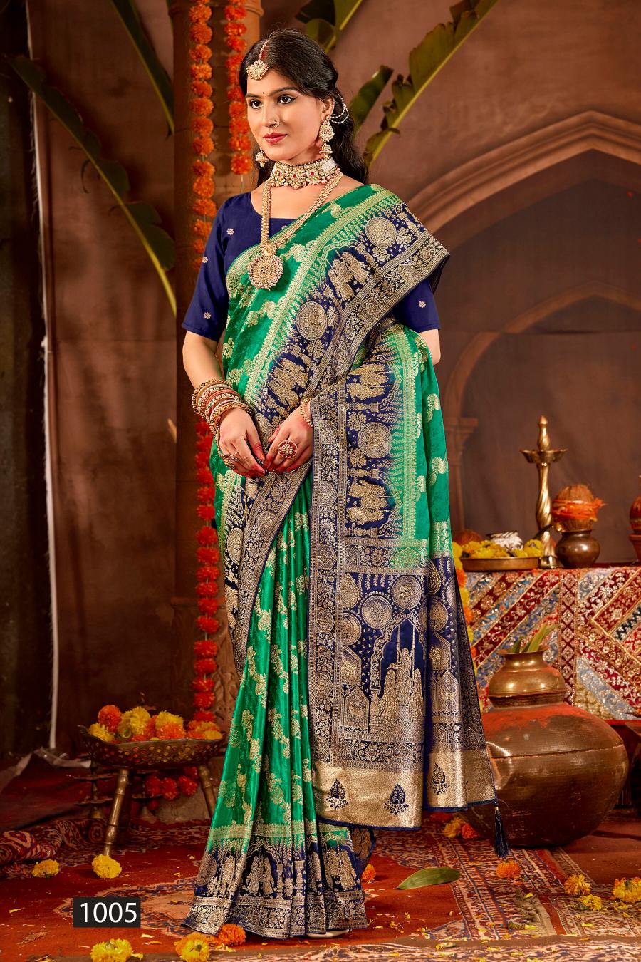 Saroj Ladli betiya satin saroski vol.1 Silk saree in surat with price wholesale