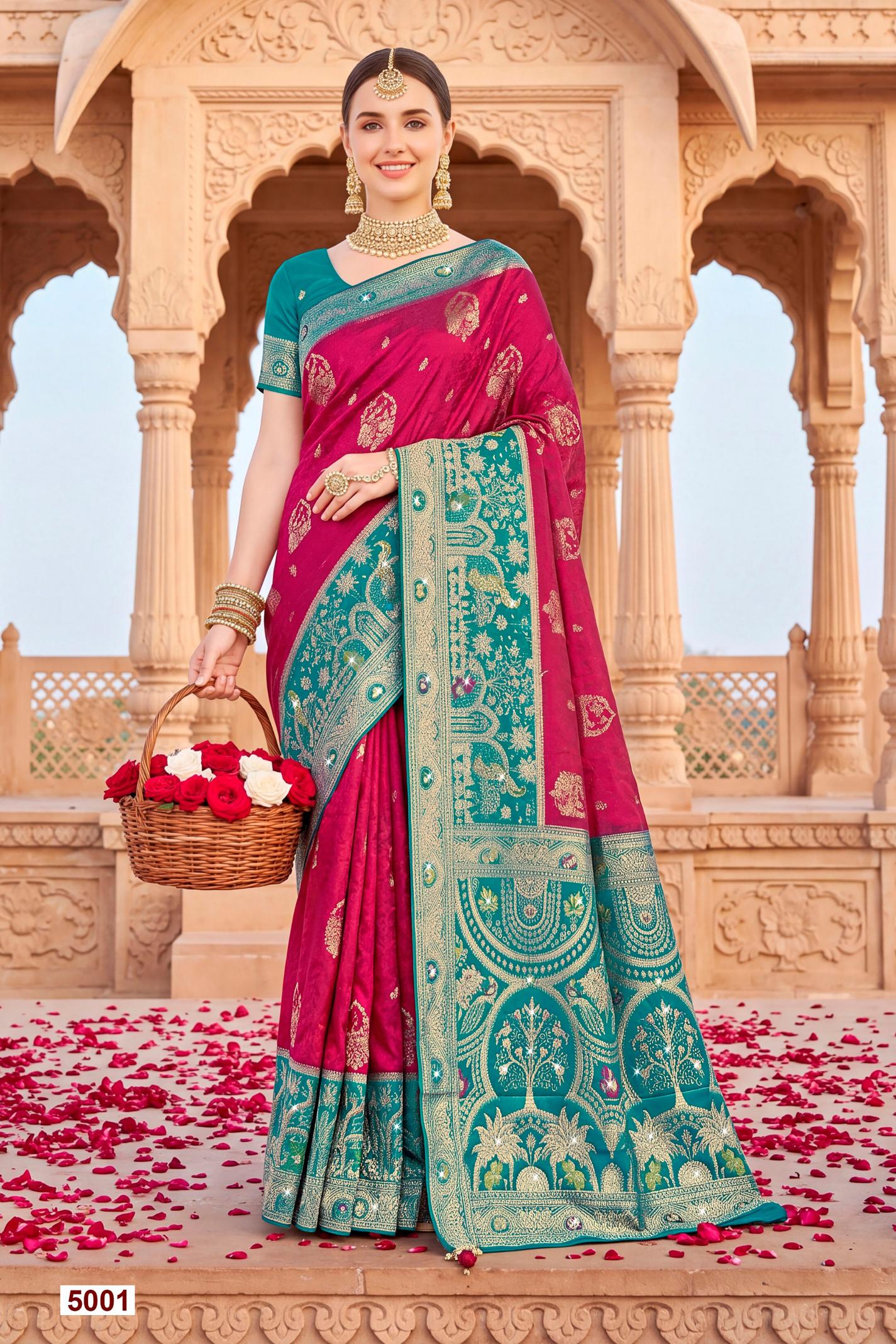 Saroj Sattva satin saroski vol.5 Satin silk saree in surat with price wholesale
