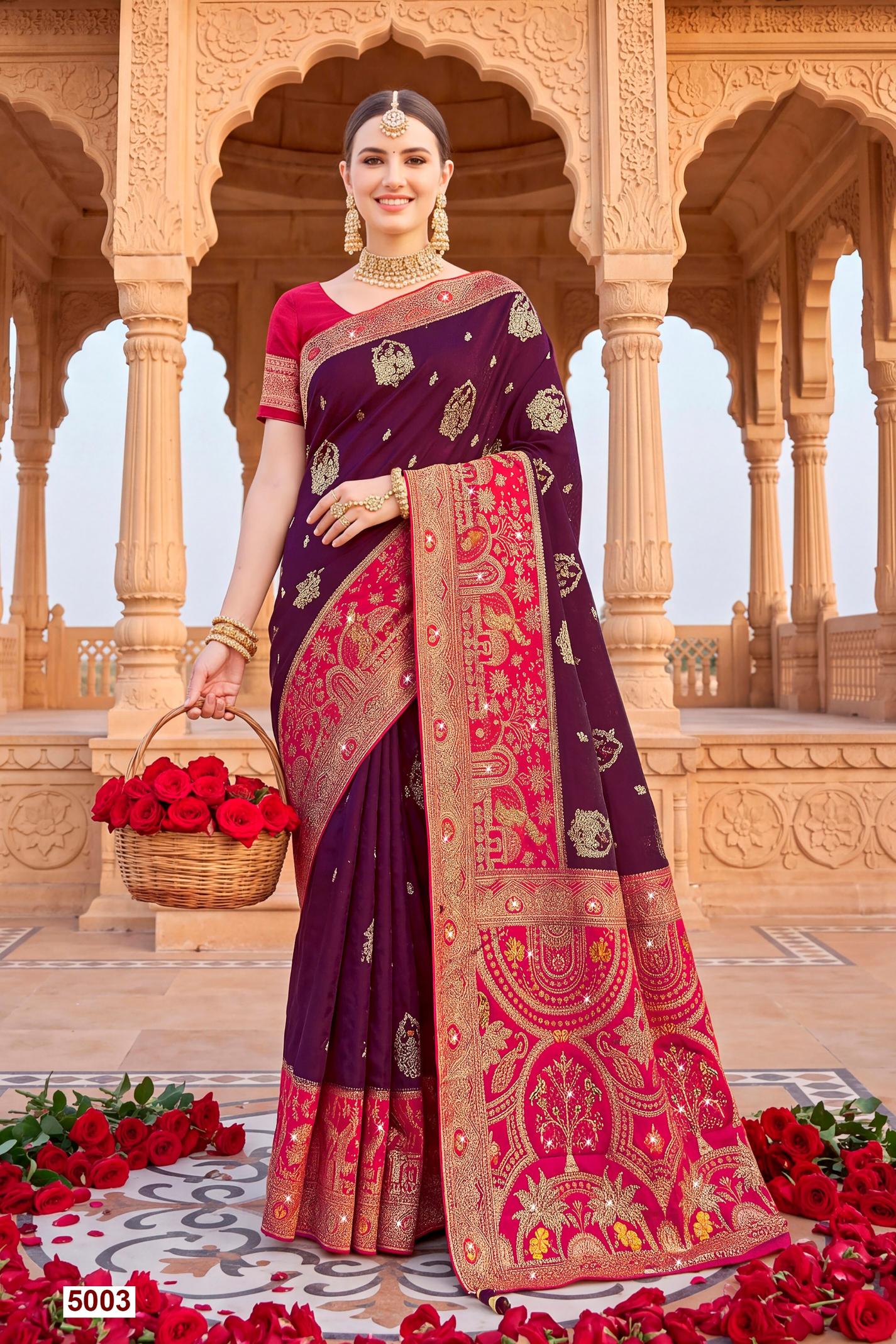 Saroj Sattva satin saroski vol.5 Satin silk saree in surat with price wholesale