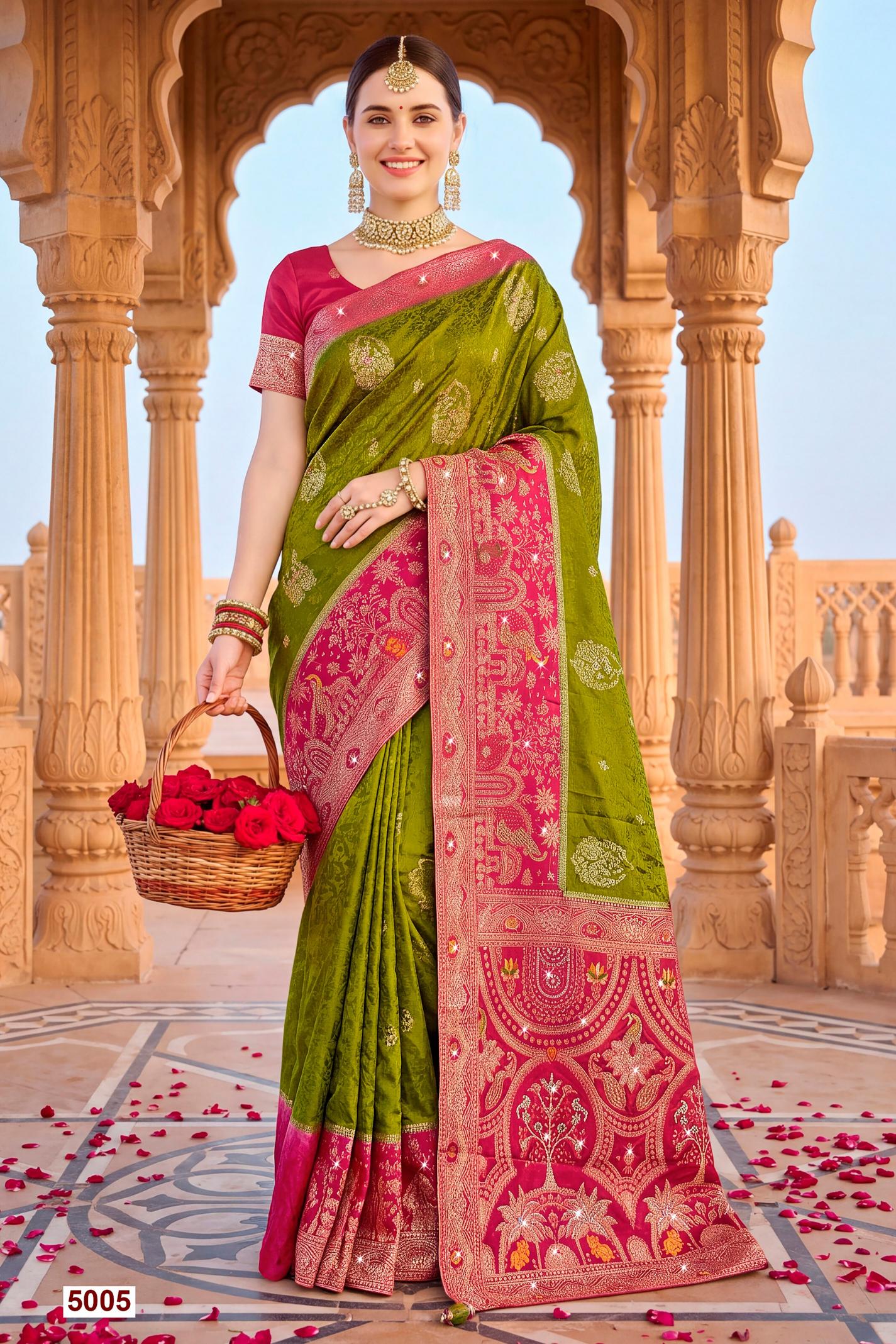 Saroj Sattva satin saroski vol.5 Satin silk saree in surat with price wholesale