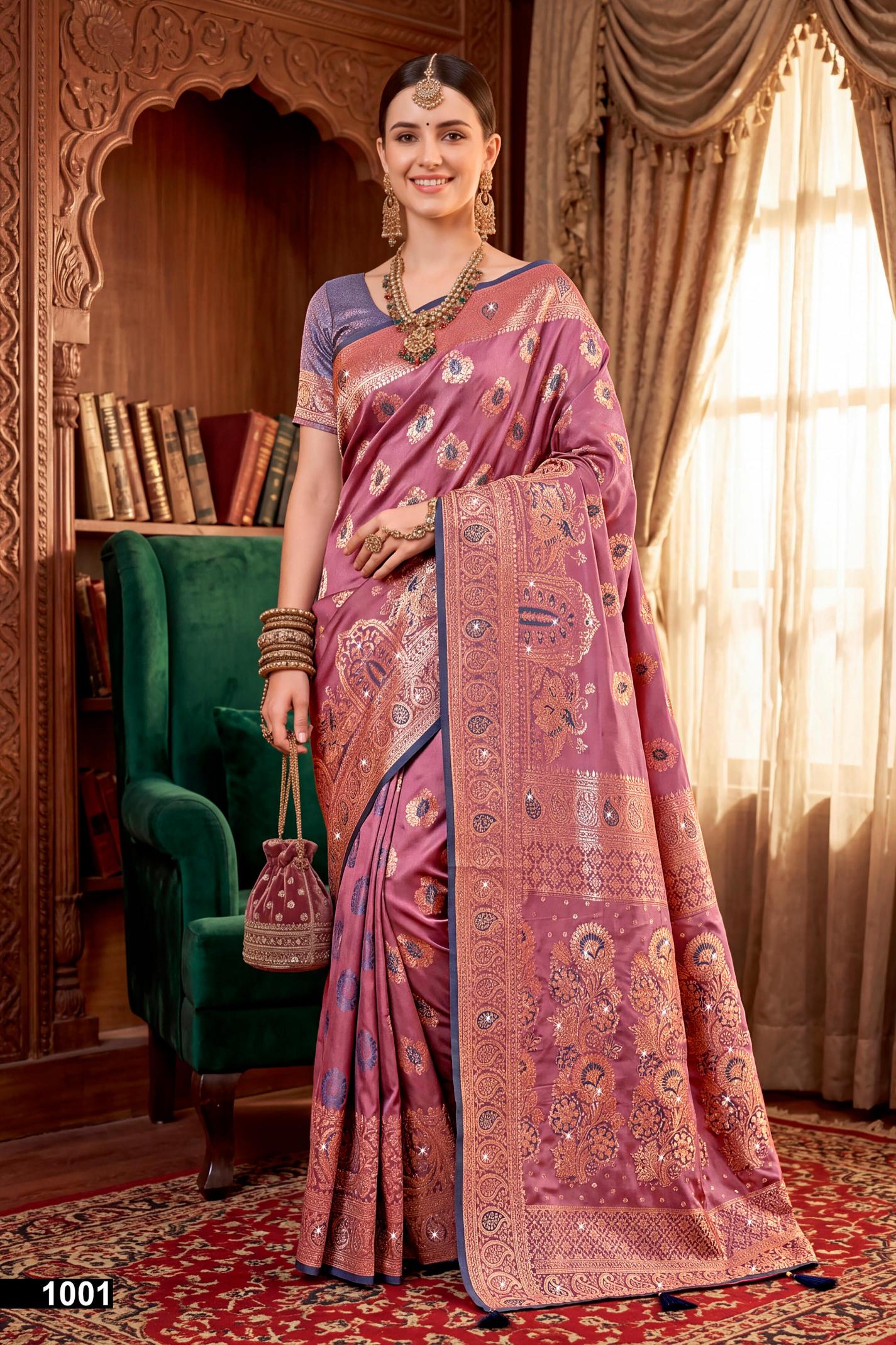 Saroj Umang satin saroski vol.1 Satin silk saree in surat with price wholesale