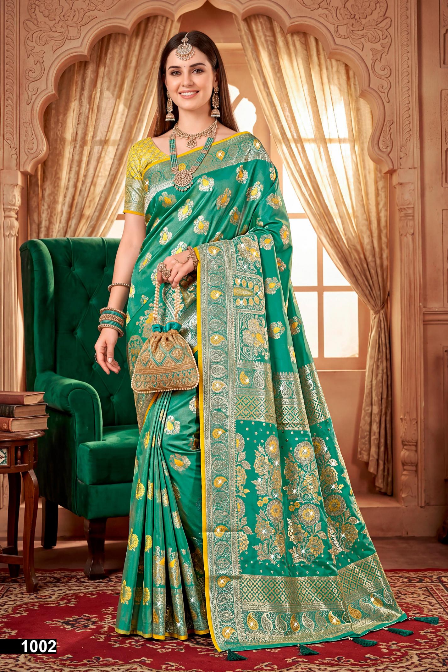 Saroj Umang satin saroski vol.1 Satin silk saree in surat with price wholesale