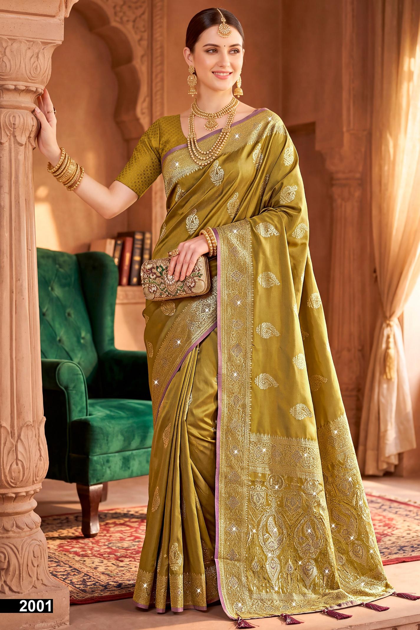 Saroj Umang satin saroski vol.2 Satin silk saree in surat with price wholesale