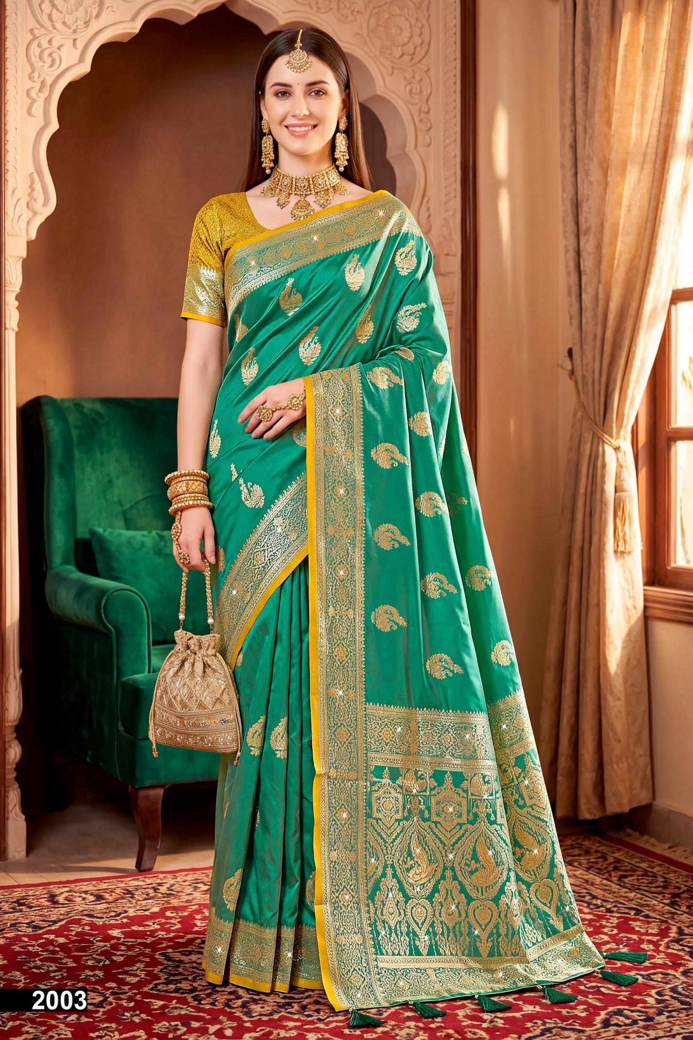 Saroj Umang satin saroski vol.2 Satin silk saree in surat with price wholesale