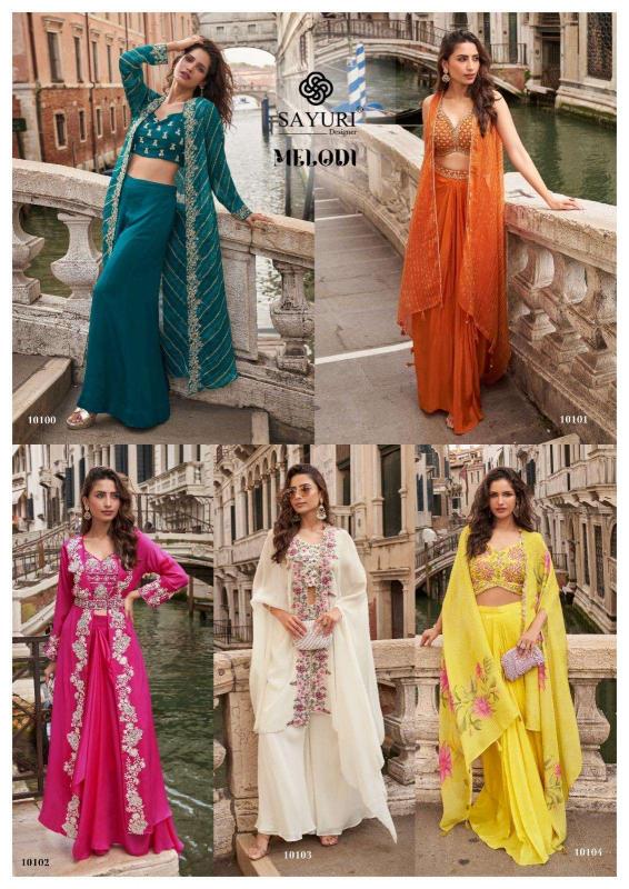 Sayuri Melodi catalog desginer premium indo western dress for festival wear 