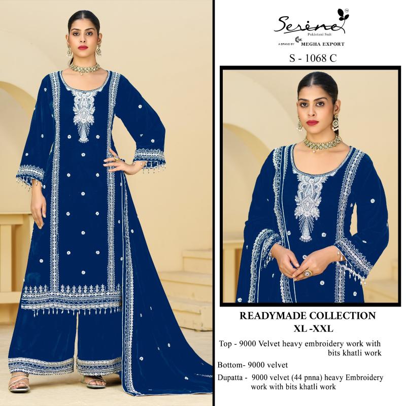 Serine S 1068 catalog pakistani stitched suits wholesale