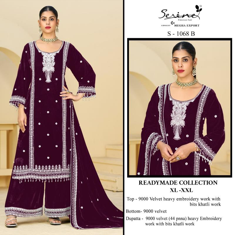 Serine S 1068 catalog pakistani stitched suits wholesale