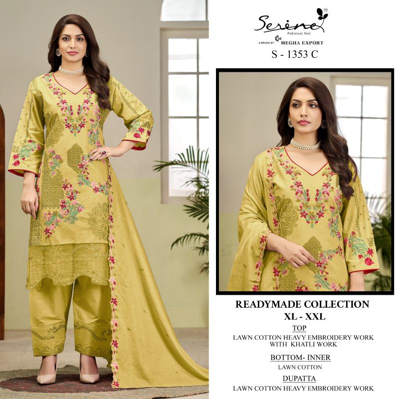 Serine S 1353 catalog pakistani readymade suits wholesale