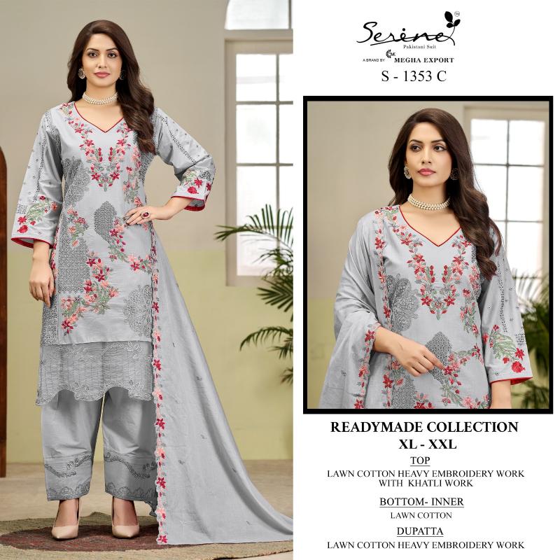 Serine S 1353 catalog pakistani readymade suits wholesale