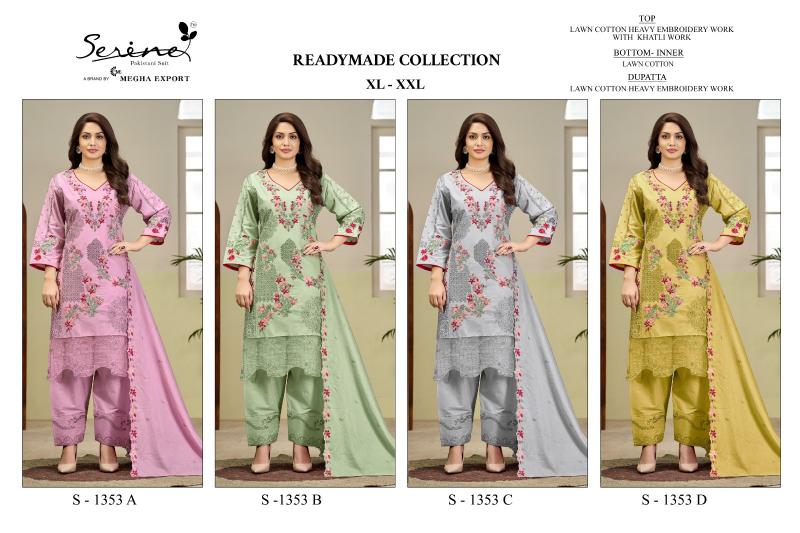 Serine S 1353 catalog pakistani readymade suits wholesale
