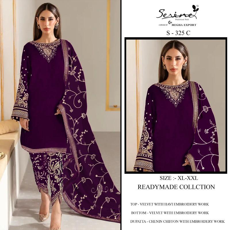 Serine S 325 catalog pakistani salwar suit wholesale