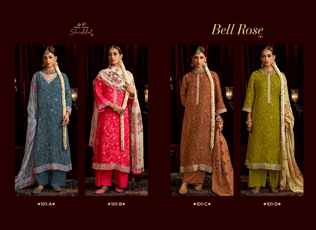 Shiddat Bellrose 101 catalog online wholesale salwar kameez cod avaliable