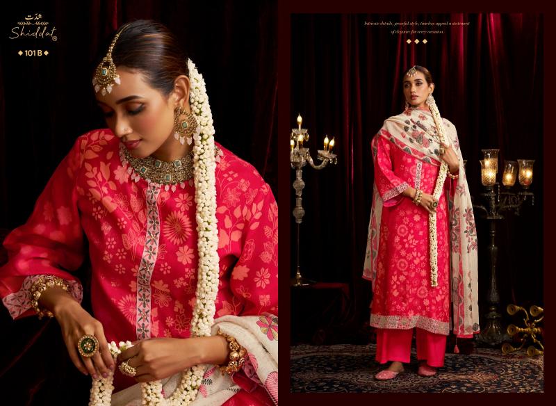 Shiddat Bellrose 101 catalog online wholesale salwar kameez cod avaliable