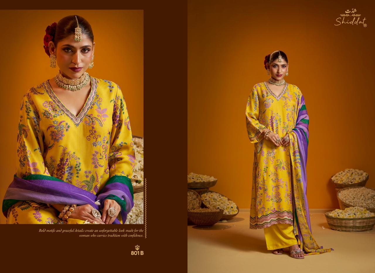 Shiddat Bellrose 801 catalog salwar kameez suits wholesale online