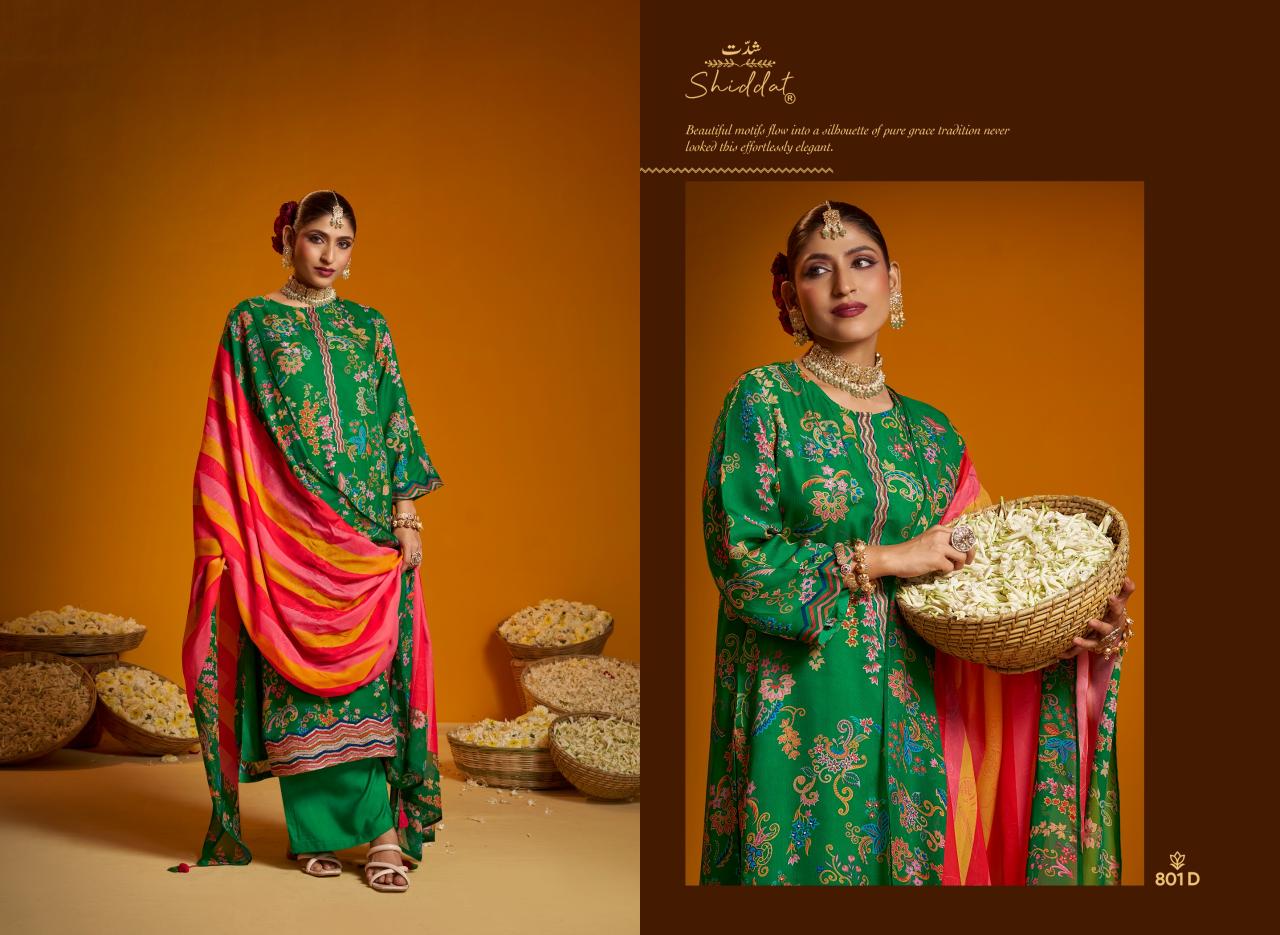 Shiddat Bellrose 801 catalog salwar kameez suits wholesale online