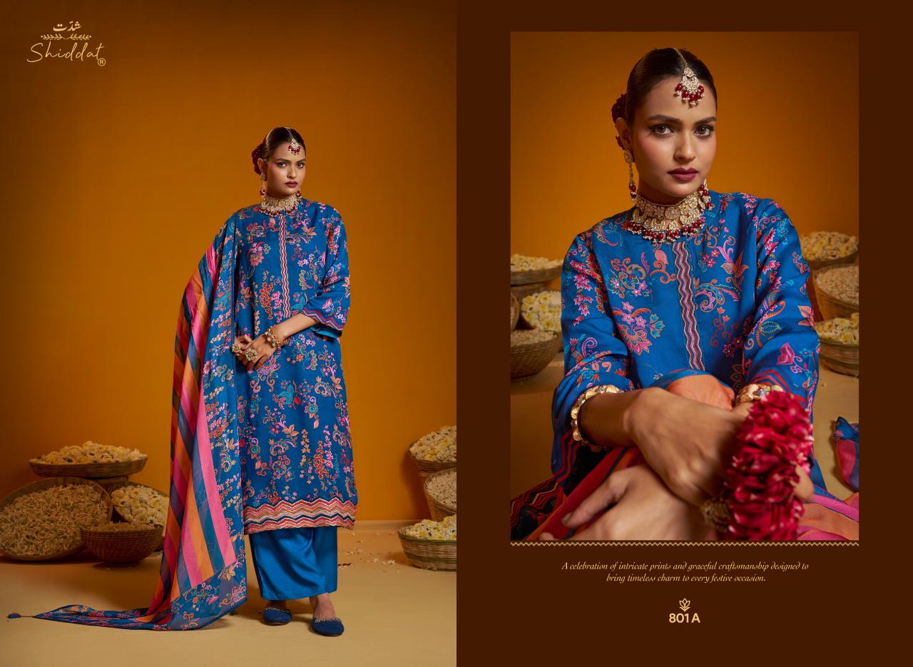 Shiddat Bellrose 801 catalog salwar kameez suits wholesale online