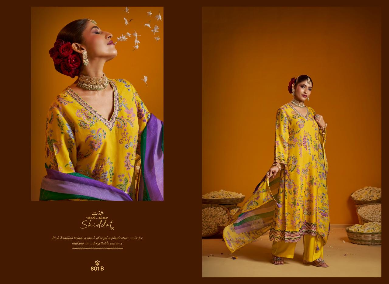 Shiddat Bellrose 801 catalog salwar kameez suits wholesale online