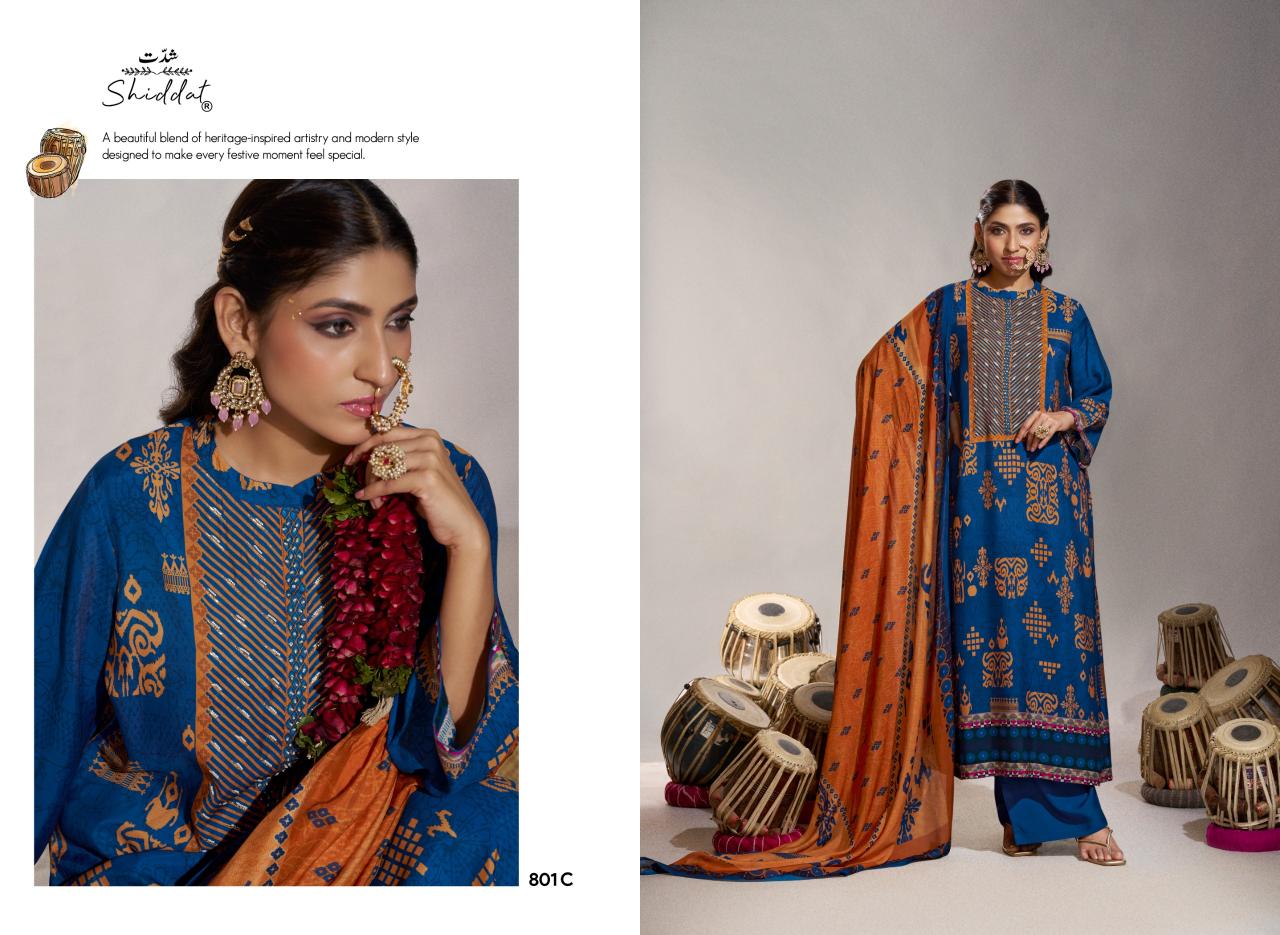 Shiddat Enzo 801 catalog salwar kameez pakistani wholesale