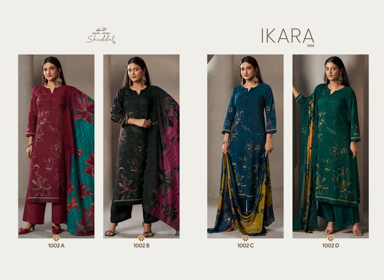 Shiddat Ikara 1002 catalog salwar kameez wholesale in bangalore
