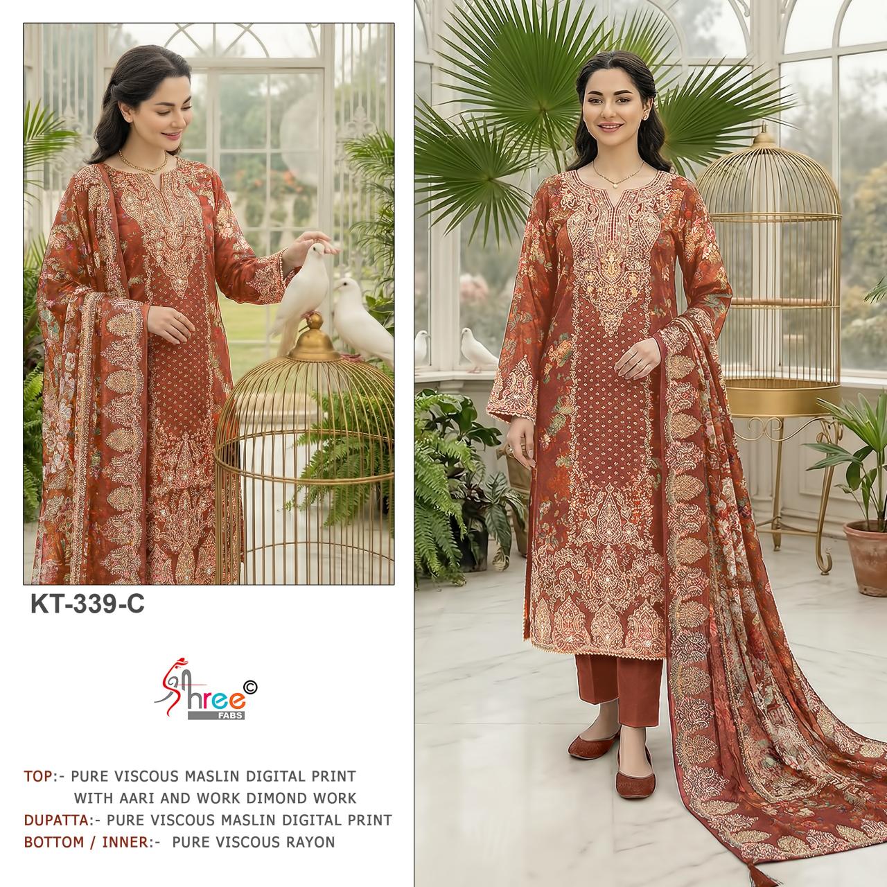 Shree Fabs kt 339 catalog wholesale pakistani designer suits in delhi