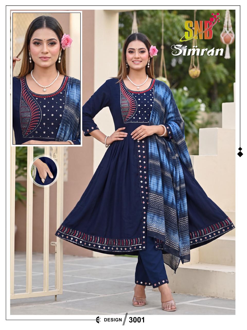 SNB Simran vol 3 catalog selfie kurtis online wholesale