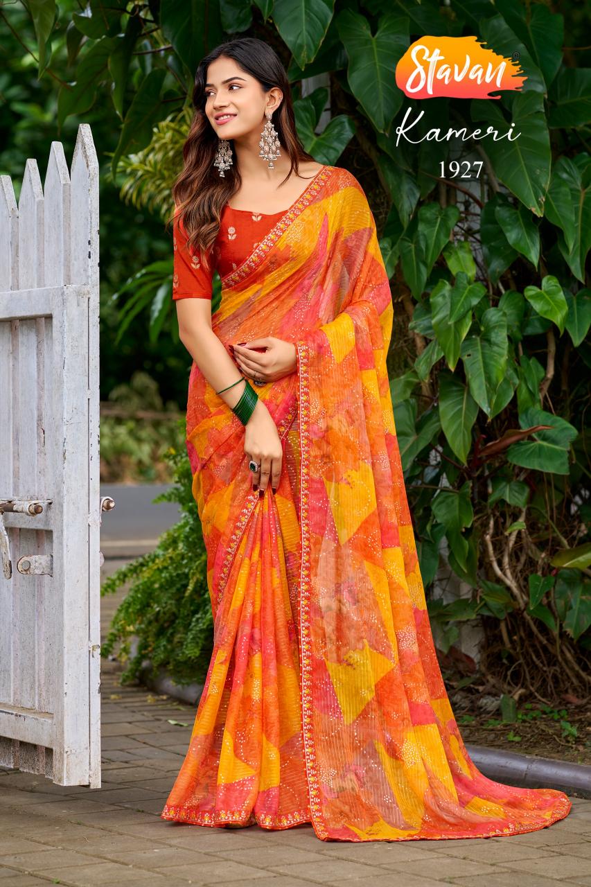 Stavan Kameri catalog wholesale chiffon sarees