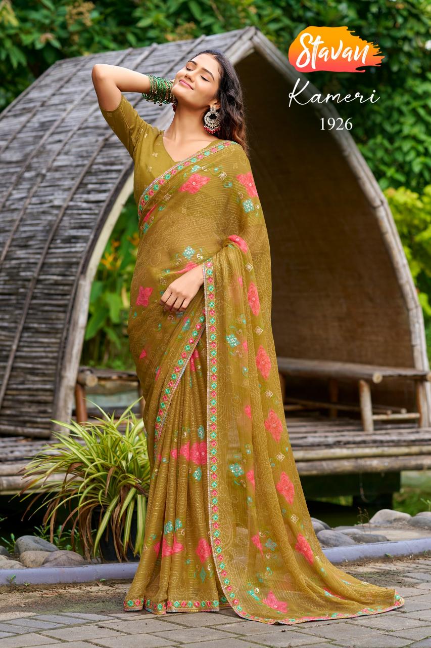 Stavan Kameri catalog wholesale chiffon sarees