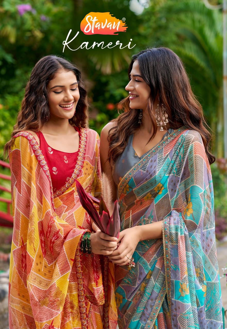 Stavan Kameri catalog wholesale chiffon sarees