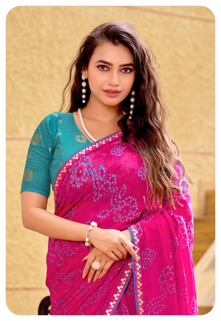 Stavan Supper Bandhni catalog wholesale saree shops in madurai