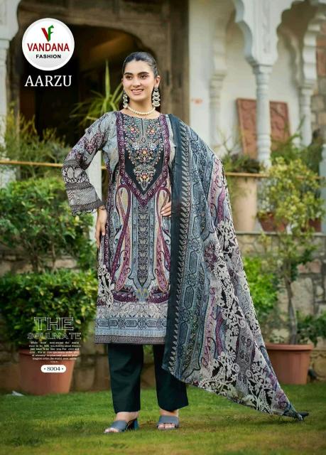 Vandana Aarzu vol 8 catalog wholesale dealers for dress materials in surat wats app