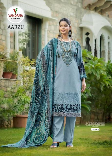 Vandana Aarzu vol 8 catalog wholesale dealers for dress materials in surat wats app