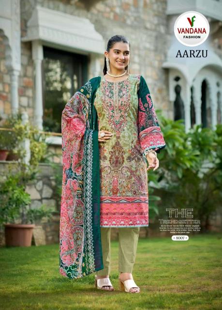 Vandana Aarzu vol 8 catalog wholesale dealers for dress materials in surat wats app