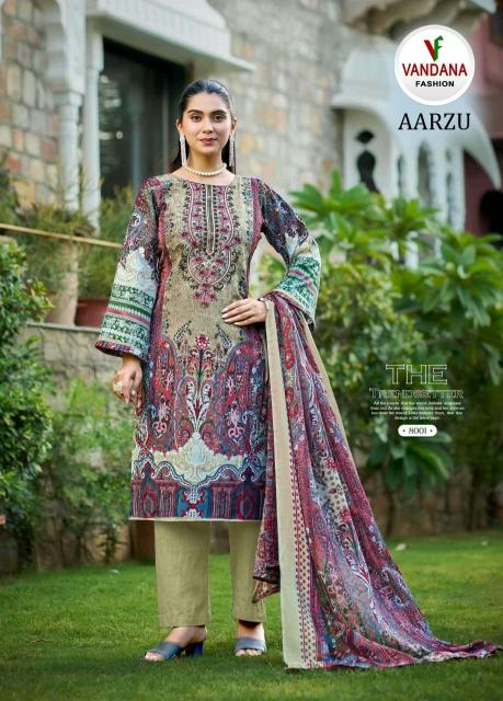 Vandana Aarzu vol 8 catalog wholesale dealers for dress materials in surat wats app
