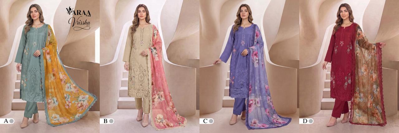 Varaa fab Vrissha vol 1 catalog unstitched salwar kameez wholesale pakistan