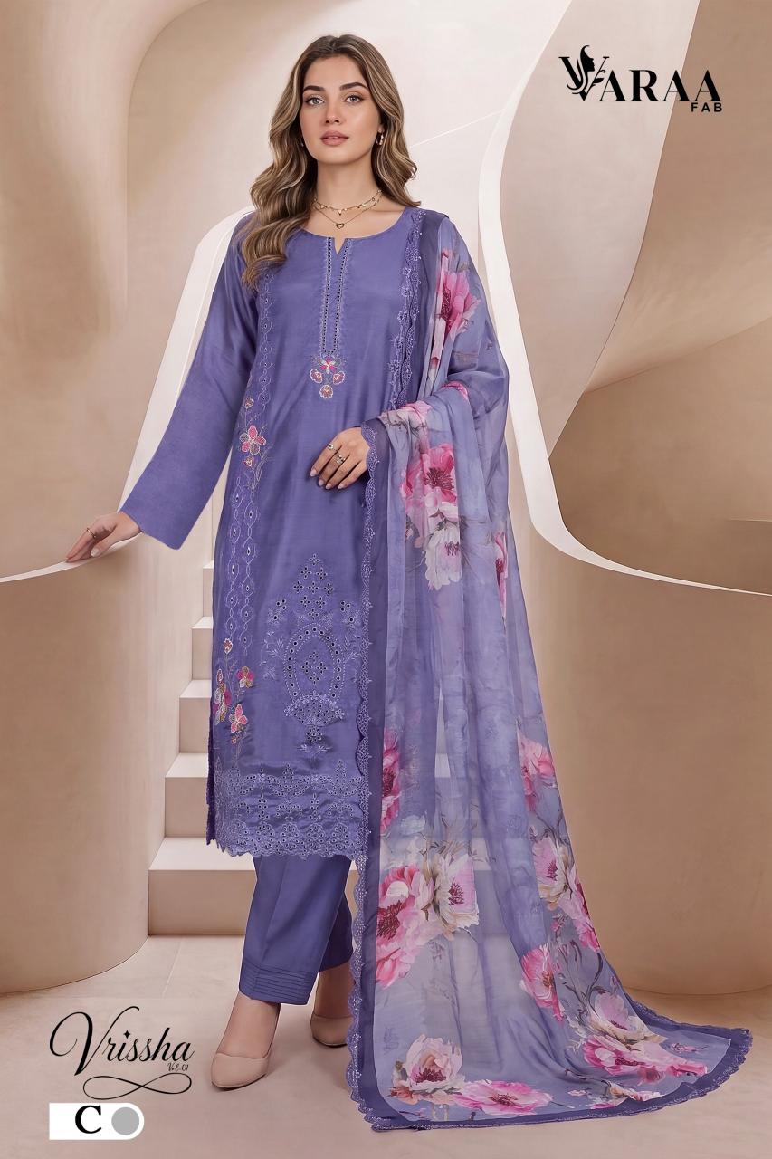 Varaa fab Vrissha vol 1 catalog unstitched salwar kameez wholesale pakistan