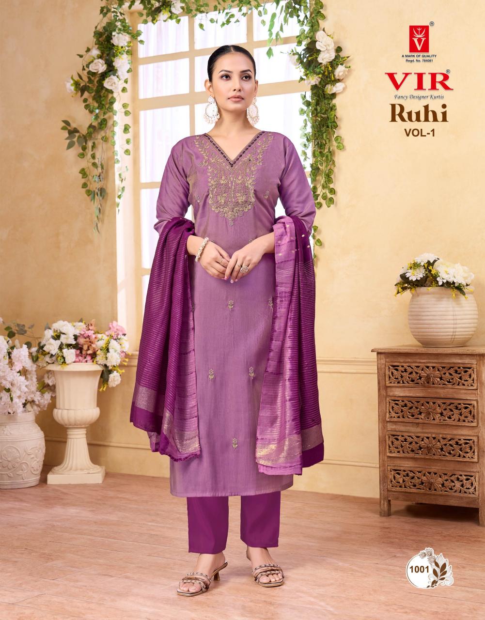 Vir Ruhi vol 1 catalog best wholesale kurti market in india