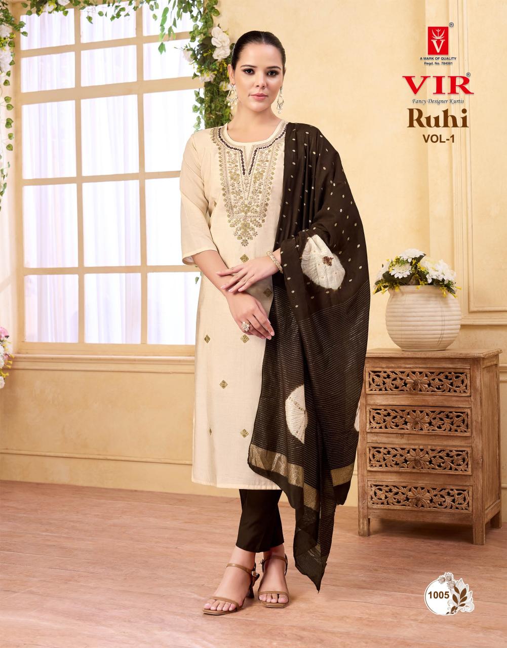 Vir Ruhi vol 1 catalog best wholesale kurti market in india