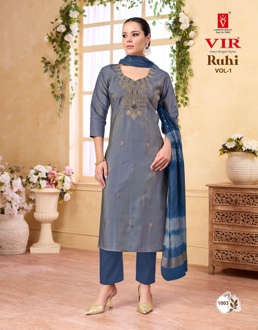 Vir Ruhi vol 1 catalog best wholesale kurti market in india