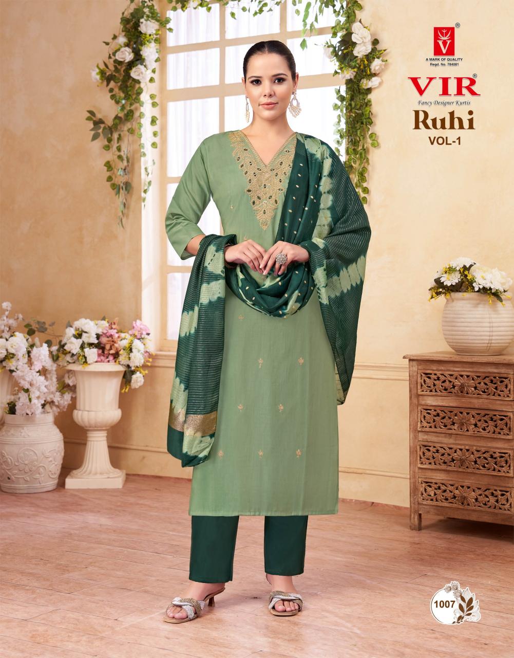 Vir Ruhi vol 1 catalog best wholesale kurti market in india