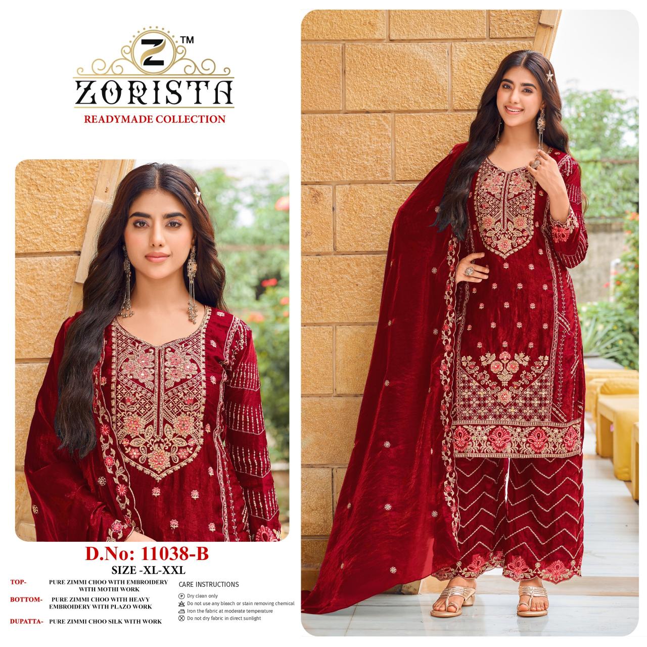 Zorista 11038 catalog pakistani stitched suits wholesale