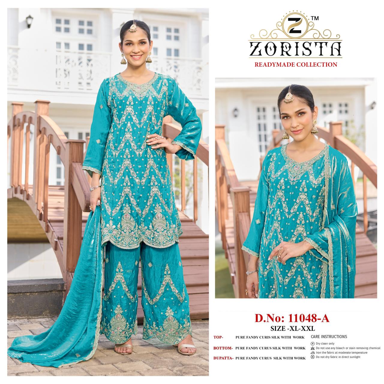 Zorista 11048 catalog wholesale pakistani designer suits