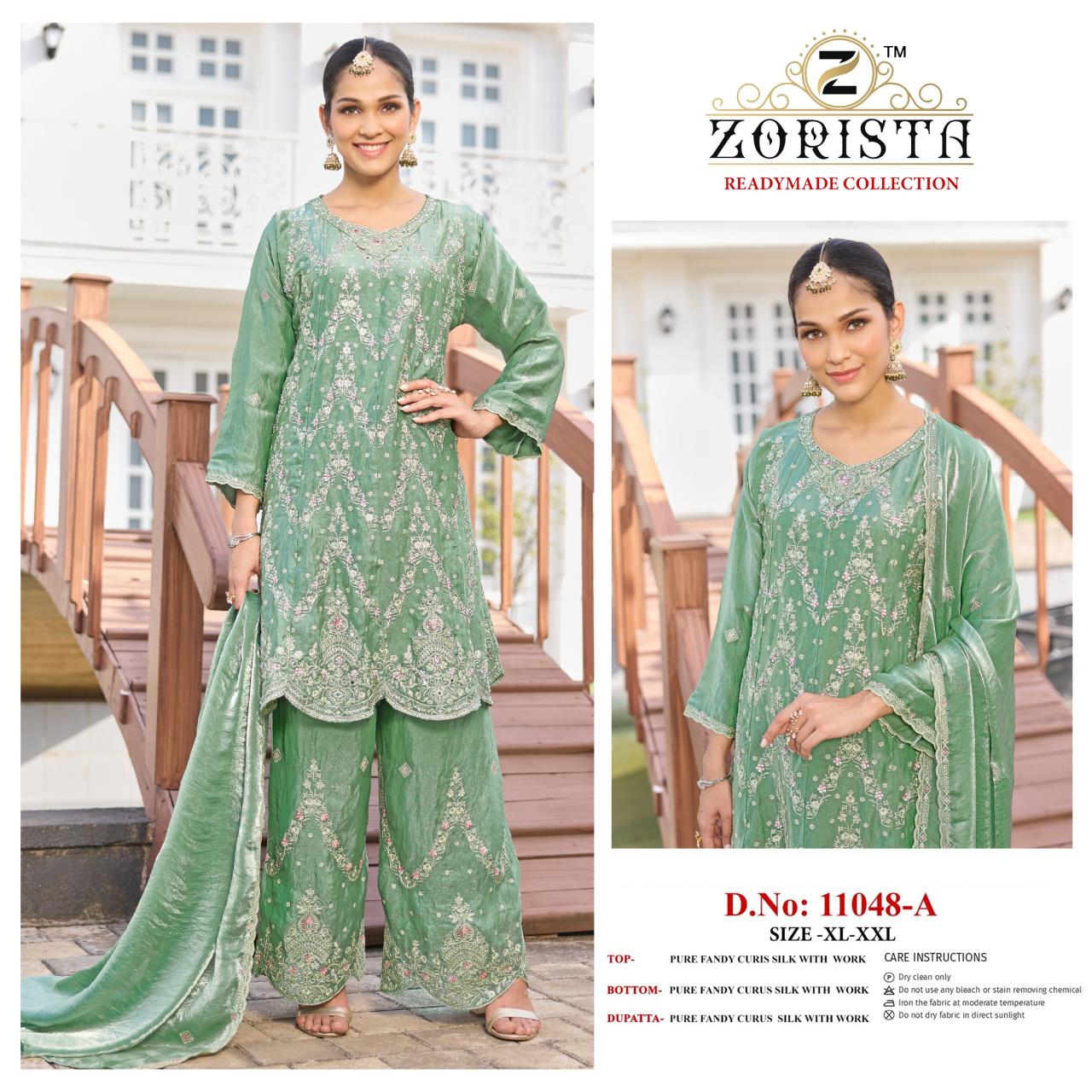 Zorista 11048 catalog wholesale pakistani designer suits
