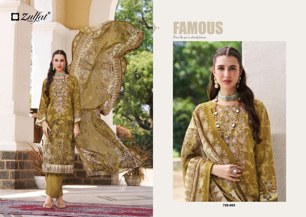 Zulfat Afreen catalog synthetic dress material in surat manufacturer