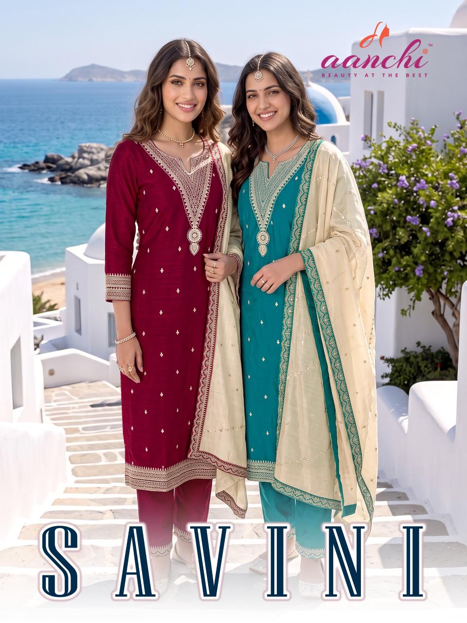 Aanchi Savini catalog parti wear kurties wholesale