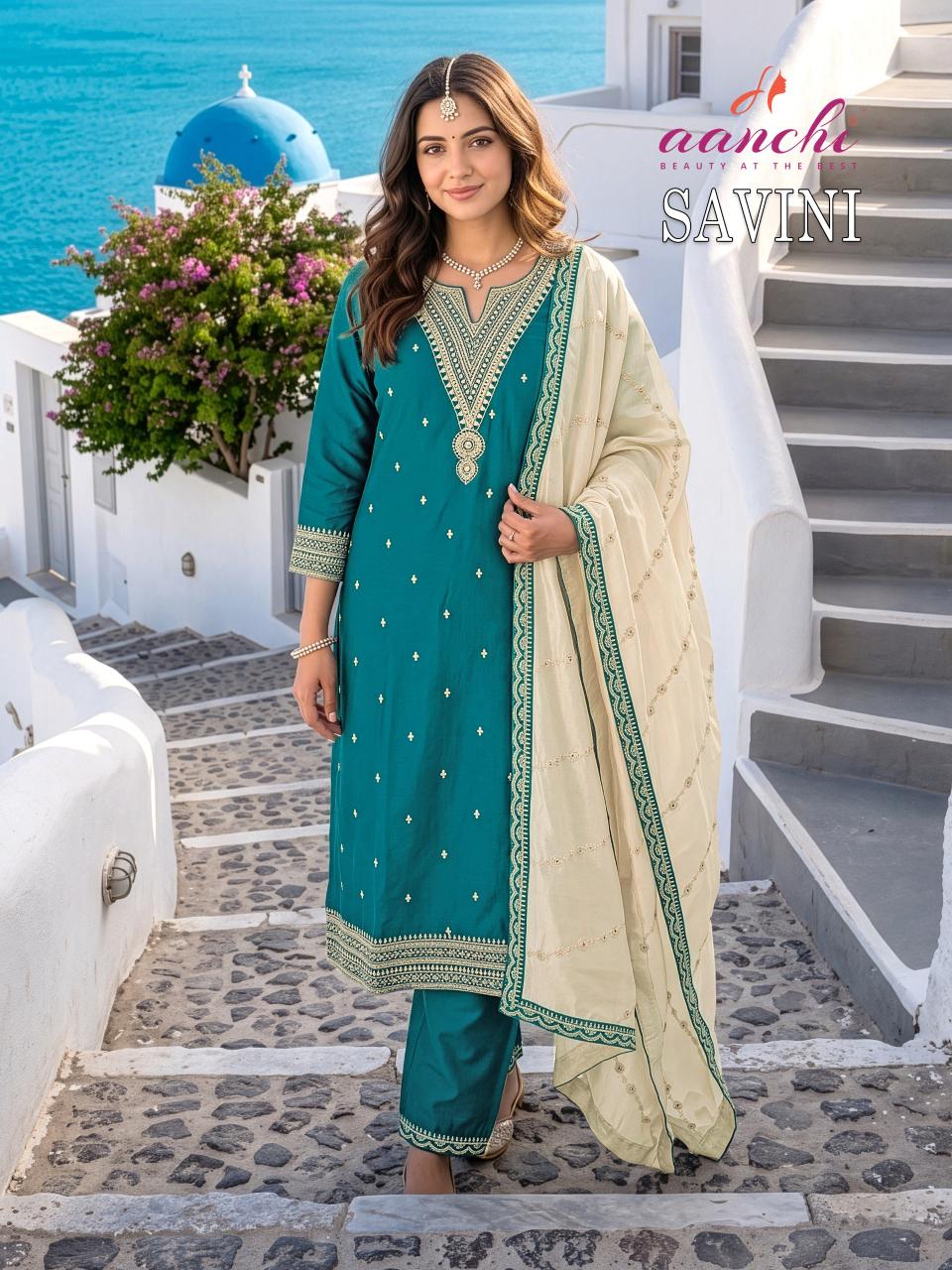 Aanchi Savini catalog parti wear kurties wholesale