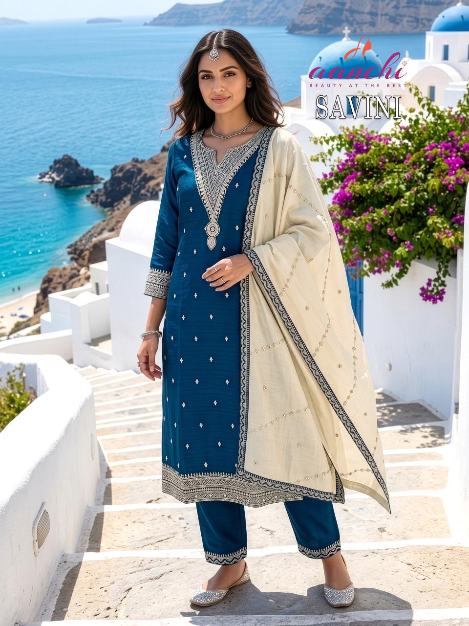 Aanchi Savini catalog parti wear kurties wholesale